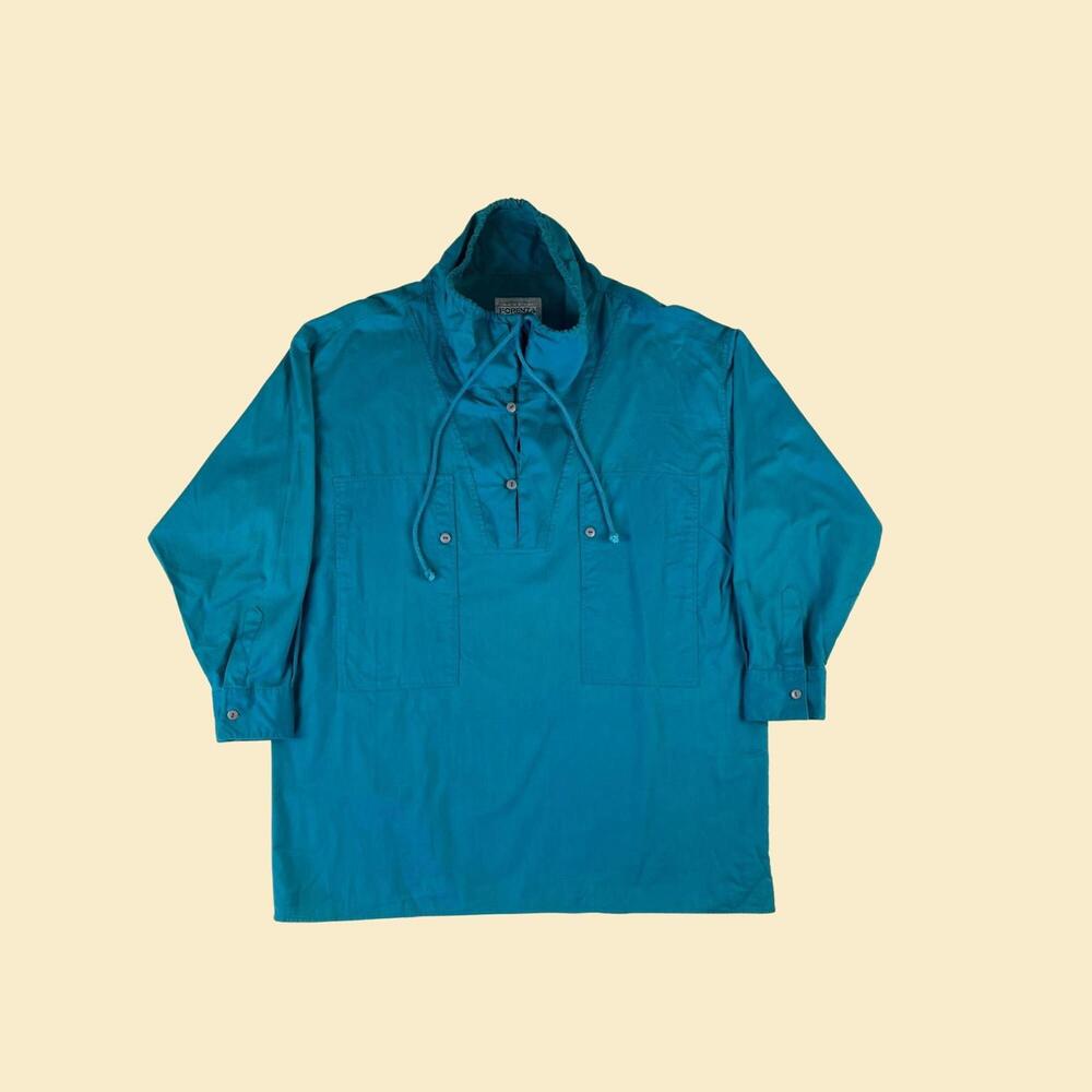 Vintage 80s pullover windbreaker Forenza Sportswear, size M drawstring jacket